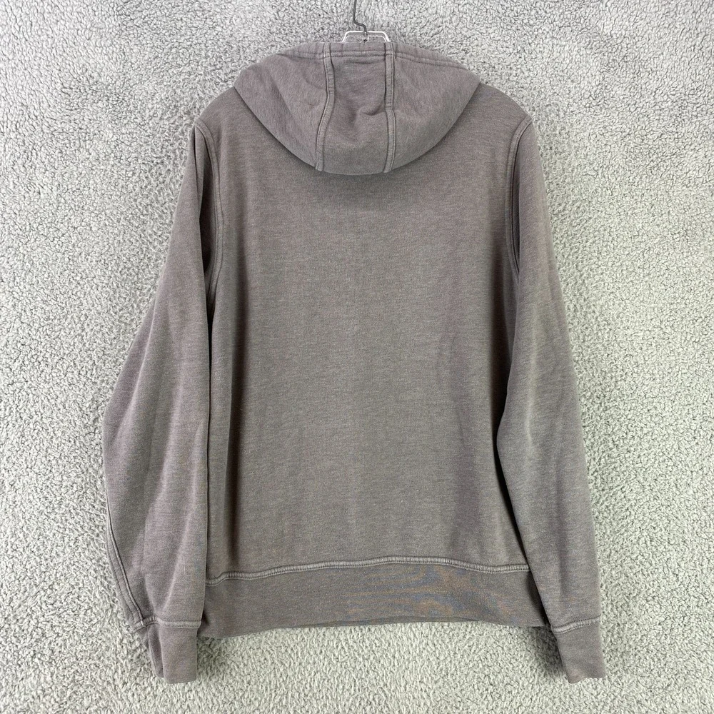 The North Face‎ Hoodie Men's Medium Gray Red Logo Kangaroo Pocket Outdoor Hiking